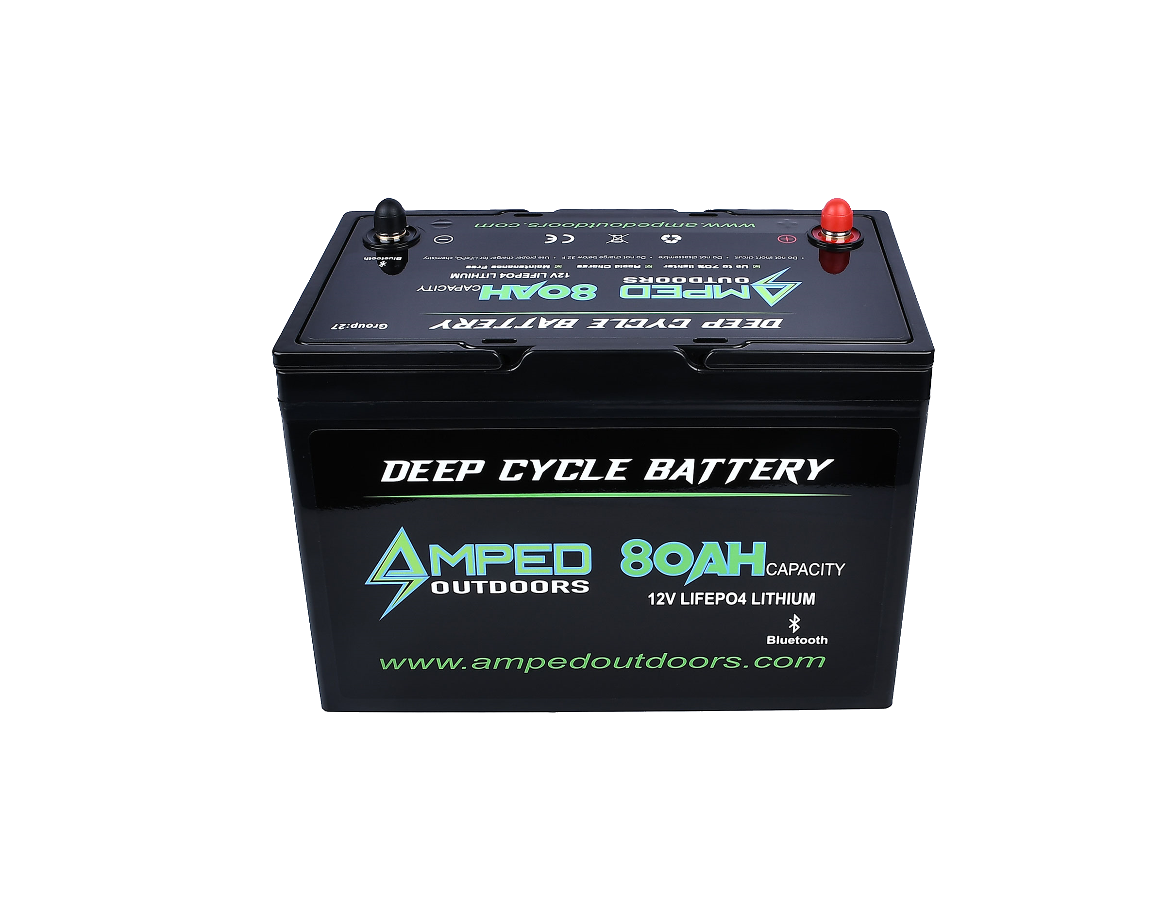 80Ah Lithium Battery (LiFePO4) 12.8V - Bluetooth – Amped Outdoors