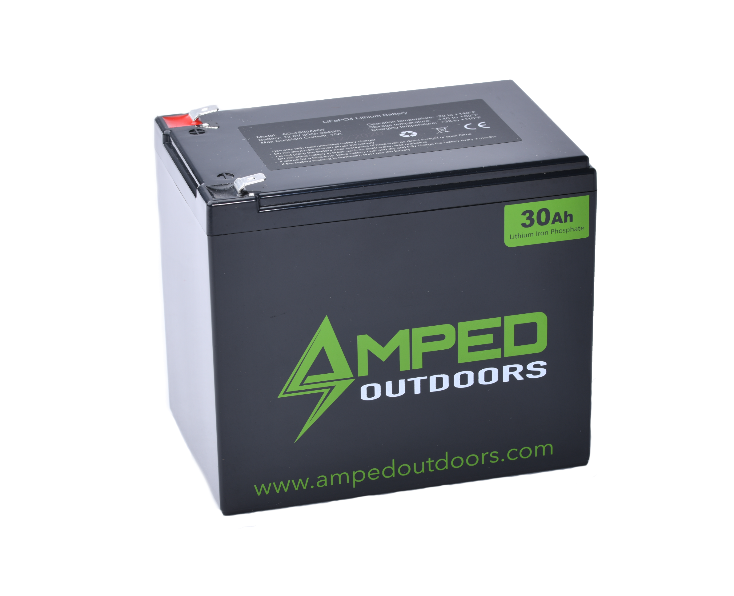 30AH Lithium Battery* (LiFePO4) (Replaces 20AH, Size and Less Weight!) – Amped Outdoors