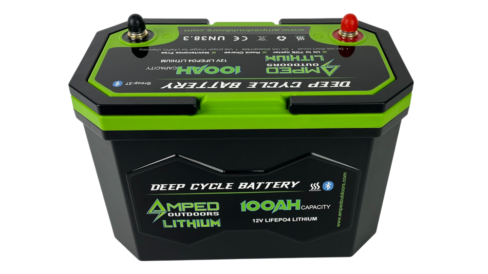 100Ah Lithium Battery (LiFePO4) 12.8V - Bluetooth - IP67 Waterproof - Heated