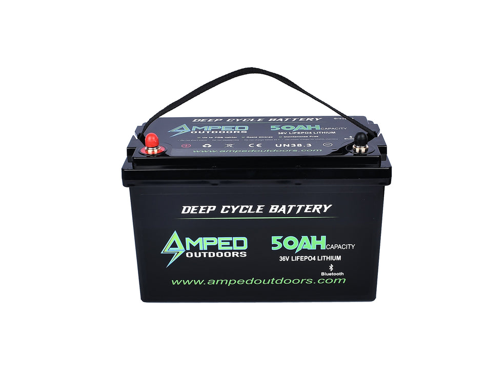 36V 100Ah Trolling Motor Lithium Battery System (2 36V 50Ah LiFePO4 Batteries in Parallel)